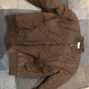 Large army green Zak bomber jacket